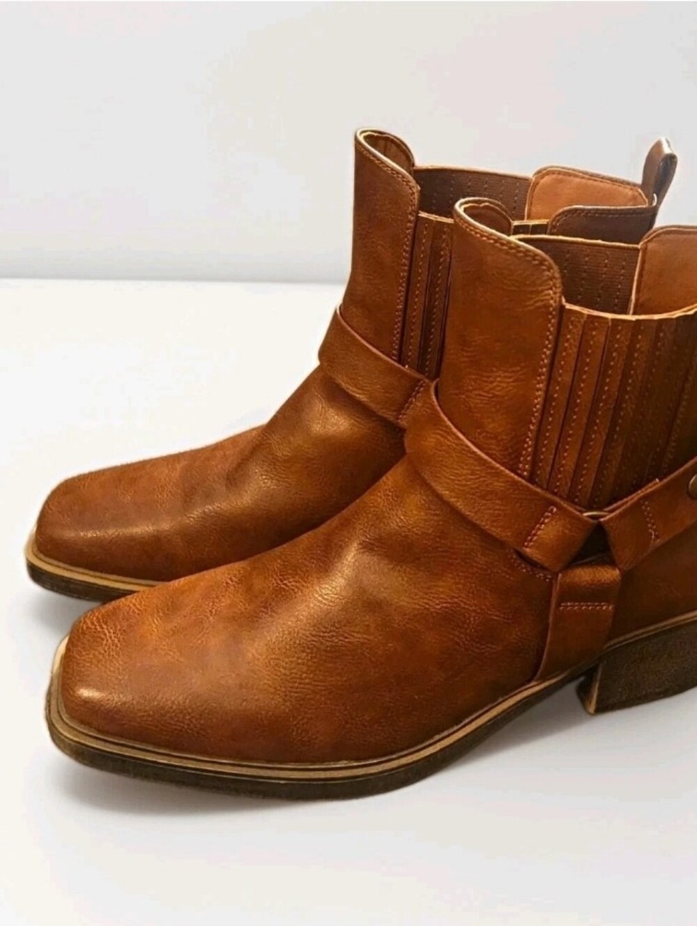Sonoma Women's Whiskey Pull On Comfort Fashion Ankle Boots Brown Size:9M 90KL